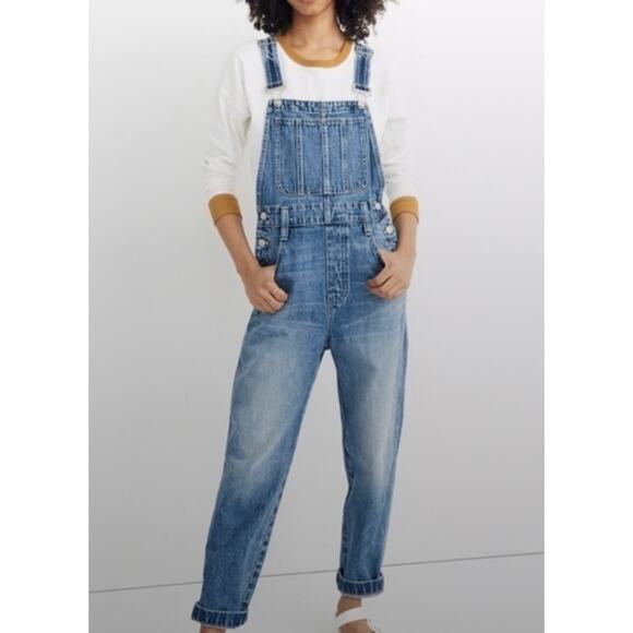 Madewell Straight Leg Denim Overalls Size XXL - Picture 1 of 4